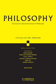 Philosophy Volume 92 - Issue 4 -