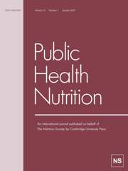 Public Health Nutrition Volume 10 - Issue 1 -