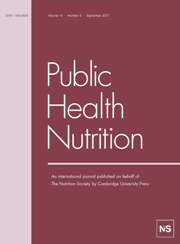 Public Health Nutrition Volume 10 - Issue 9 -