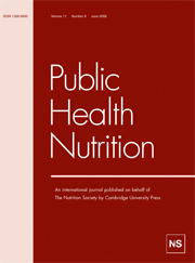 Public Health Nutrition Volume 11 - Issue 6 -