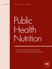 Public Health Nutrition Volume 12 - Issue 10 -