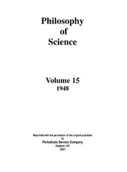 Philosophy of Science Volume 15 - Issue 1 -