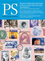 PS: Political Science & Politics Volume 53 - Issue 3 -