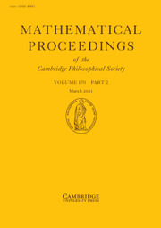 Mathematical Proceedings of the Cambridge Philosophical Society Volume 170 - Issue 2 -