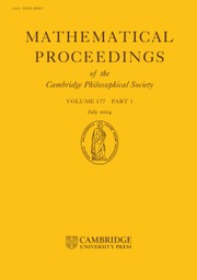 Mathematical Proceedings of the Cambridge Philosophical Society Volume 177 - Issue 1 -