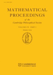 Mathematical Proceedings of the Cambridge Philosophical Society Volume 178 - Issue 1 -