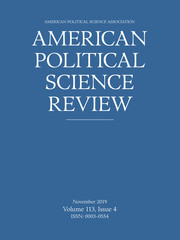 American Political Science Review Volume 113 - Issue 4 -