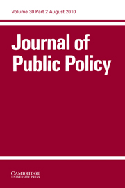 Journal of Public Policy Volume 30 - Issue 2 -