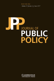 Journal of Public Policy Volume 37 - Issue 2 -