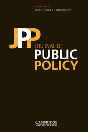 Journal of Public Policy Volume 37 - Issue 3 -