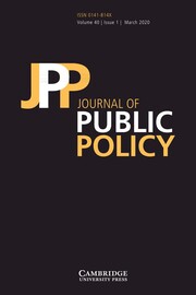 Journal of Public Policy Volume 40 - Issue 1 -