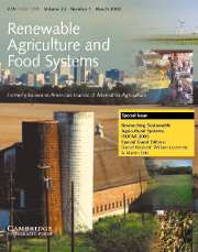 Renewable Agriculture and Food Systems Volume 23 - Issue 1 -  Researching Sustainable Agricultural Systems, ISOFAR 2005