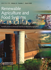 Renewable Agriculture and Food Systems Volume 24 - Issue 1 -