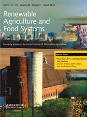 Renewable Agriculture and Food Systems Volume 25 - Issue 1 -  “Food for Life”: Looking Beyond the Horizon