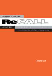 ReCALL Volume 20 - Issue 1 -