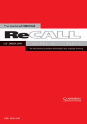 ReCALL Volume 23 - Issue 3 -  Special issue on CALL and CMC teacher education research