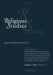 Religious Studies Volume 51 - Special Issue3 -  Religious Studies at 50