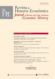 Revista de Historia Economica - Journal of Iberian and Latin American Economic History Volume 37 - Issue 1 -