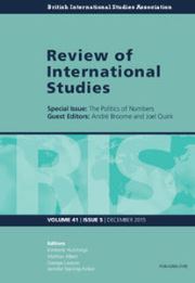 Review of International Studies Volume 41 - Special Issue5 -  The Politics of Numbers