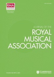 Journal of the Royal Musical Association  Volume 148 - Issue 2 -