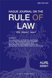 Hague Journal on the Rule of Law Volume 1 - Issue 1 -