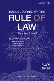 Hague Journal on the Rule of Law Volume 3 - Issue 2 -