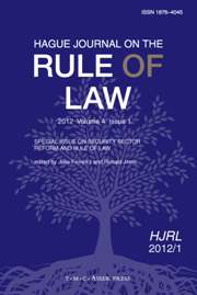 Hague Journal on the Rule of Law Volume 4 - Issue 1 -  Special Issue on Security Sector Reform and Rule of Law