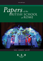 Papers of the British School at Rome Volume 86 - Issue  -