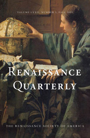 Renaissance Quarterly Volume 72 - Issue 3 -