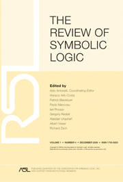 The Review of Symbolic Logic Volume 1 - Issue 4 -