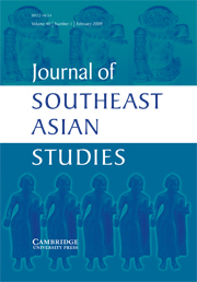 Journal of Southeast Asian Studies Volume 40 - Issue 1 -