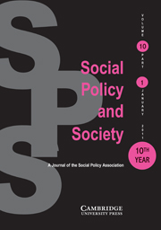 Social Policy and Society Volume 10 - Issue 1 -