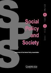 Social Policy and Society Volume 5 - Issue 3 -