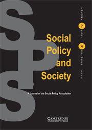 Social Policy and Society Volume 7 - Issue 4 -