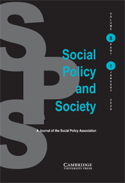 Social Policy and Society Volume 8 - Issue 1 -