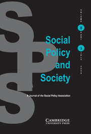 Social Policy and Society Volume 8 - Issue 3 -