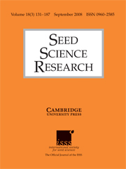 Seed Science Research Volume 18 - Issue 3 -