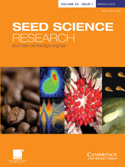 Seed Science Research Volume 23 - Issue 1 -