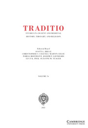 Traditio Volume 76 - Issue  -