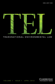 Transnational Environmental Law Volume 1 - Issue 1 -