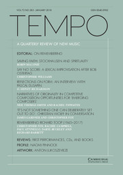 Tempo Volume 72 - Issue 283 -