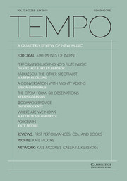 Tempo Volume 72 - Issue 285 -