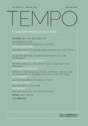 Tempo Volume 79 - Issue 311 -