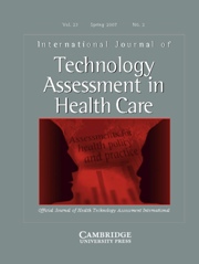 International Journal of Technology Assessment in Health Care Volume 23 - Issue 2 -