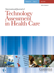 International Journal of Technology Assessment in Health Care Volume 26 - Issue 3 -