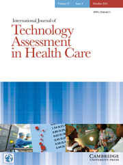 International Journal of Technology Assessment in Health Care Volume 27 - Issue 4 -