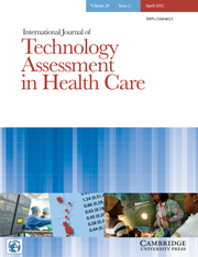 International Journal of Technology Assessment in Health Care Volume 28 - Issue 2 -