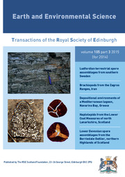 Earth and Environmental Science Transactions of The Royal Society of Edinburgh Volume 105 - Issue 3 -