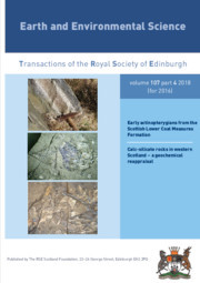 Earth and Environmental Science Transactions of The Royal Society of Edinburgh Volume 107 - Issue 4 -