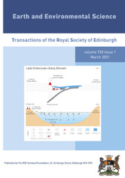 Earth and Environmental Science Transactions of The Royal Society of Edinburgh Volume 112 - Issue 1 -